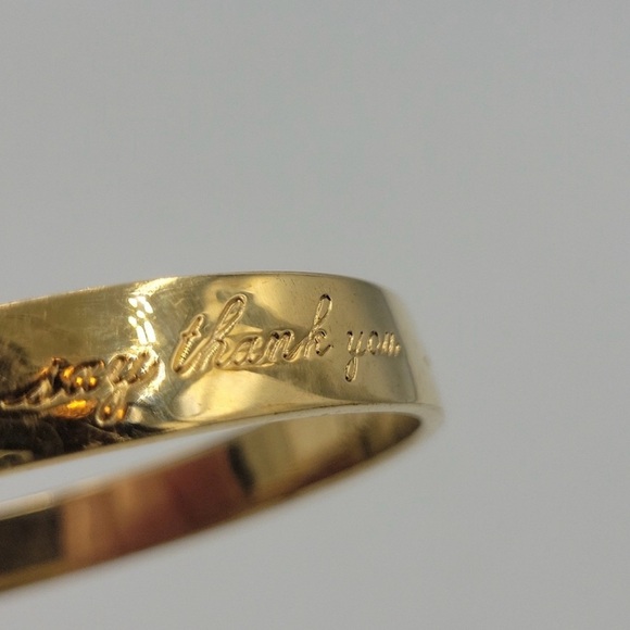 💛 Kate Spade Gold Mom Always Said Idiom Engraved Bangle Bracelet - Picture 4 of 7
